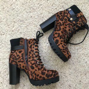 Cheetah Print Boot Heels